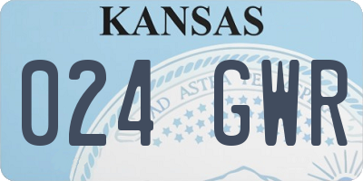 KS license plate 024GWR