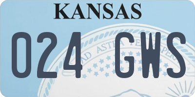 KS license plate 024GWS