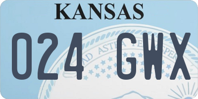 KS license plate 024GWX