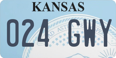 KS license plate 024GWY