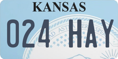 KS license plate 024HAY