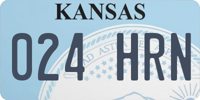 KS license plate 024HRN