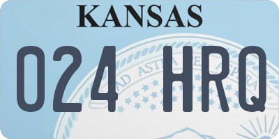 KS license plate 024HRQ