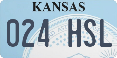 KS license plate 024HSL