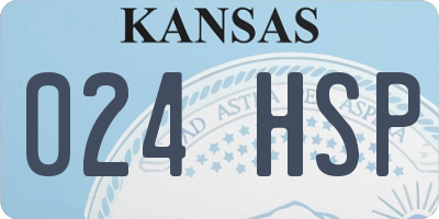 KS license plate 024HSP