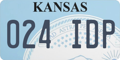 KS license plate 024IDP