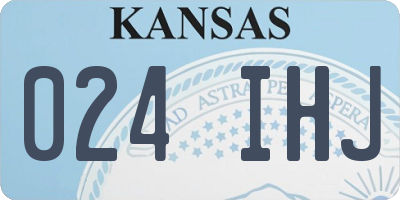 KS license plate 024IHJ