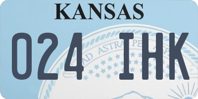 KS license plate 024IHK