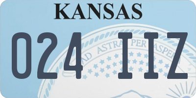 KS license plate 024IIZ