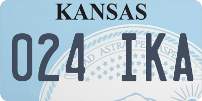 KS license plate 024IKA