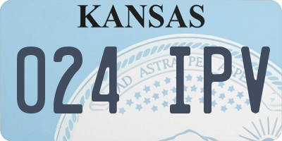 KS license plate 024IPV