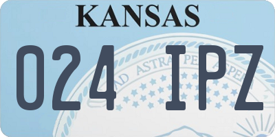 KS license plate 024IPZ