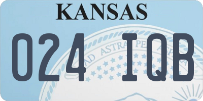 KS license plate 024IQB