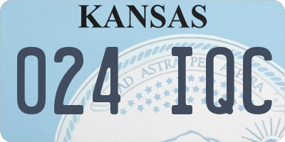 KS license plate 024IQC