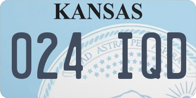 KS license plate 024IQD