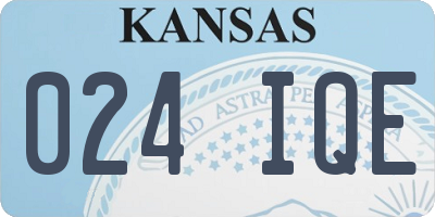 KS license plate 024IQE