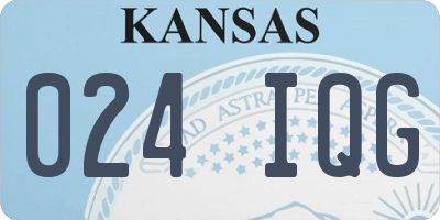 KS license plate 024IQG