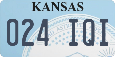 KS license plate 024IQI