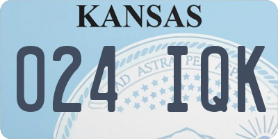 KS license plate 024IQK