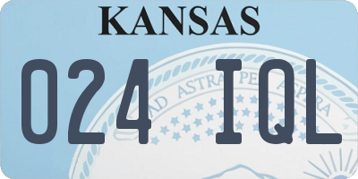 KS license plate 024IQL