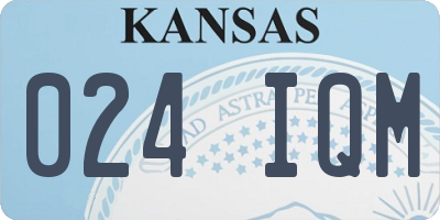 KS license plate 024IQM