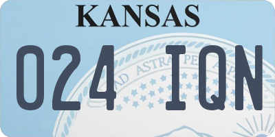 KS license plate 024IQN