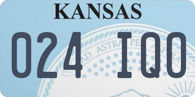 KS license plate 024IQO