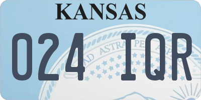 KS license plate 024IQR