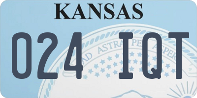 KS license plate 024IQT