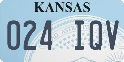 KS license plate 024IQV