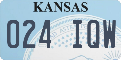 KS license plate 024IQW