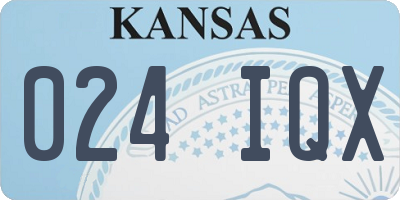 KS license plate 024IQX