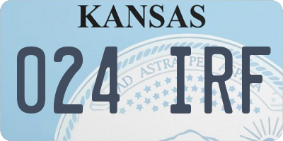 KS license plate 024IRF