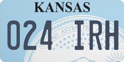 KS license plate 024IRH