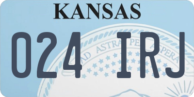 KS license plate 024IRJ