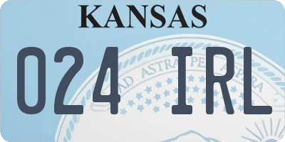 KS license plate 024IRL