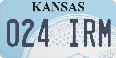 KS license plate 024IRM