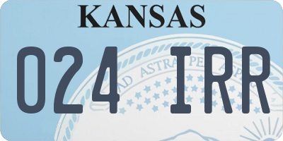 KS license plate 024IRR
