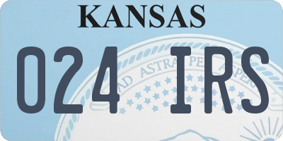 KS license plate 024IRS