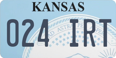 KS license plate 024IRT