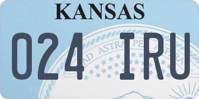 KS license plate 024IRU