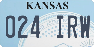 KS license plate 024IRW