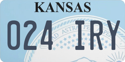 KS license plate 024IRY