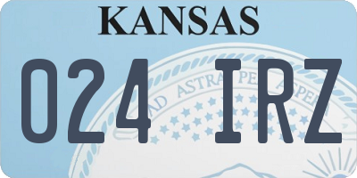KS license plate 024IRZ