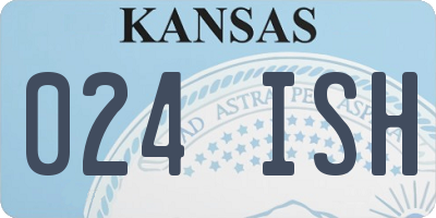 KS license plate 024ISH