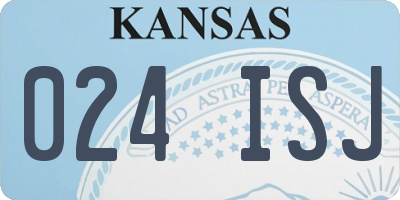 KS license plate 024ISJ