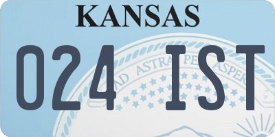 KS license plate 024IST