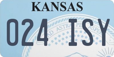 KS license plate 024ISY