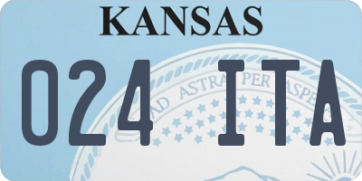 KS license plate 024ITA