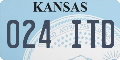 KS license plate 024ITD